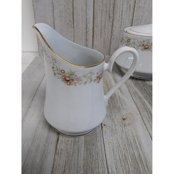 International Brighton Claridge 8302 Porcelain Creamer & Sugar Bowl Set - Picture 3 of 11